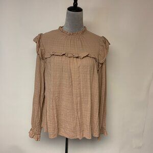 Universal Thread Womens Blouse Size Large Pink Feminine Prairie Boho Pastel